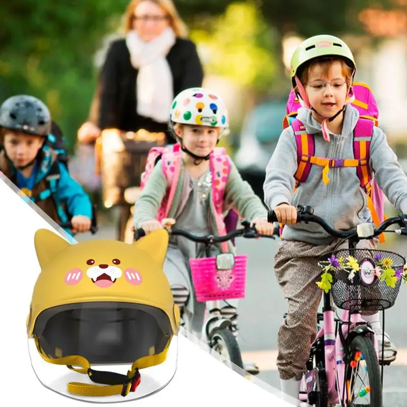 

Kids Motorcycle Helmets Comfortable Child Motocross Motorcycle Safety Helmet With HD Lens Cycling Helmets Head Cover For Kids