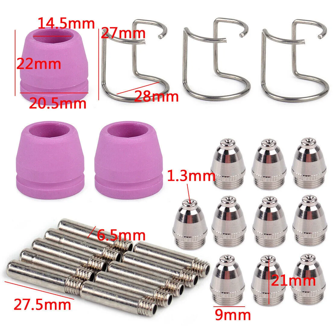 WSD‑60 SG‑55 Cutting Nozzle Consumables Set, Wear‑Resistant Processing Tips, Spare Hardware For Metal Cutting Equipment