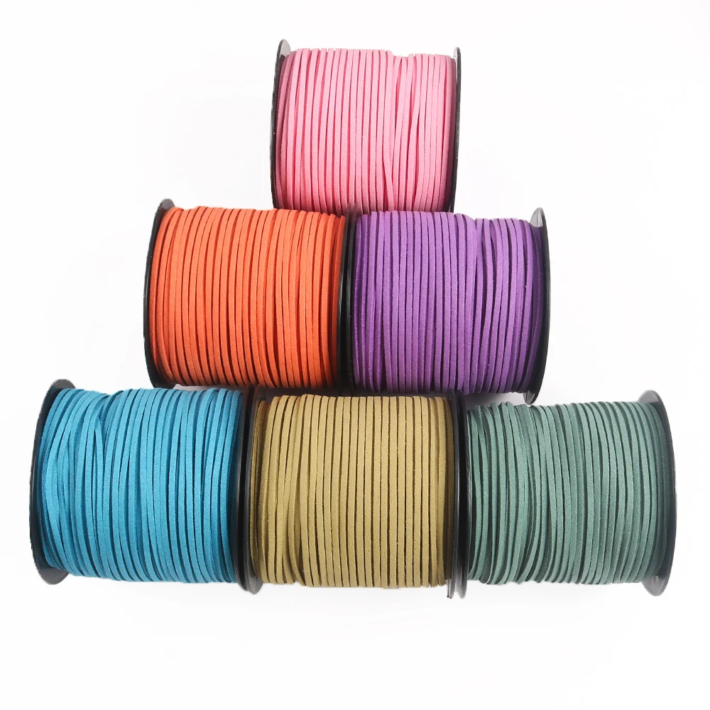 10M Flat Faux Suede Braided Cord Korean Velvet Rope Handmade Thread String For DIY Jewelry Bracelet Jewelry Making