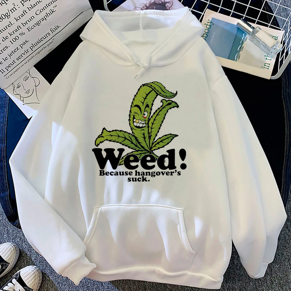 

Bong Weed hoodies women Winter gothic streetwear Fleece sweater women japanese Pullover