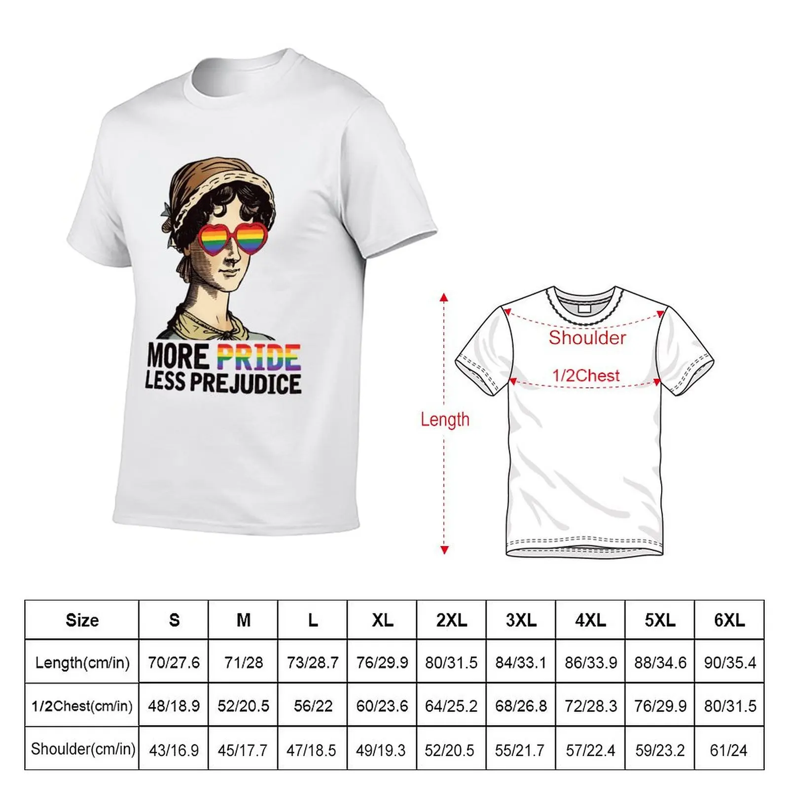 المزيد من فخر أقل التحامل Lgb جين أوستن فخور حليف فخر شهر شي تي شيرت رجل التي شيرت تي شيرت شخصية تي شيرت