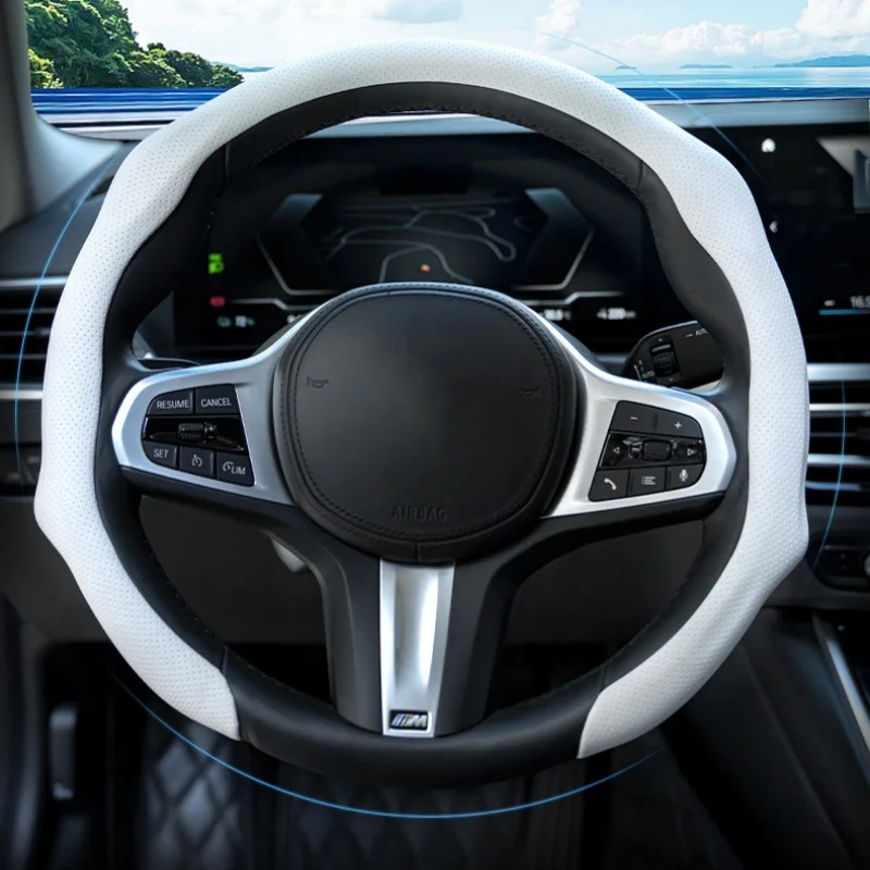 

Universal Car Steering Wheel Cover - 5D Shaping & Perforated Breathable, Trendy New Style Fit All Seasons