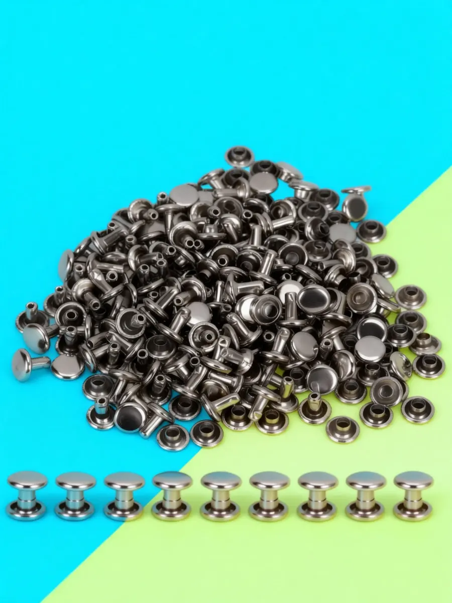 100Pcs Hollow Rivet Scrapbook Recipe Album Binding Accessories for DIY Journals Notebooks Photo Books Craft Bookbinding