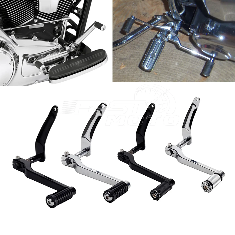 

Motorcycle Foot Pegs Front Heel Toe Shift Lever Pedal Shifter Levers For Harley Deluxe FLDE Heritage Classic 114 Softail Slim