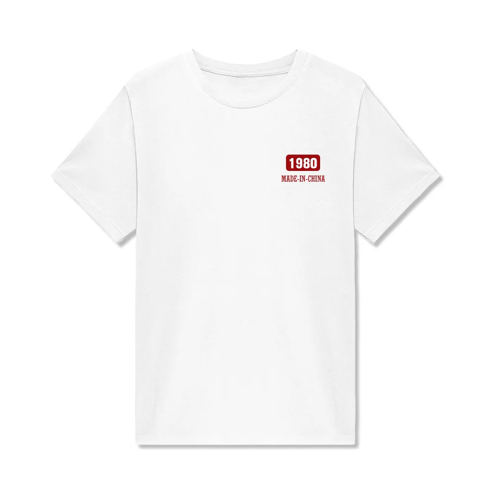 Years Printting Cotton Men's T-Shirt Date of Birth Digital Couple Wear Men T shirt Short Sleeves Tops Tees