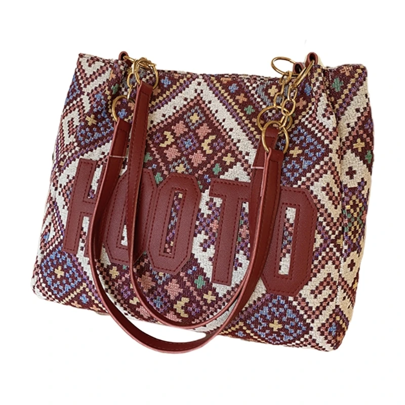 Bolso hombro estilo étnico retro Bolso playa bohemio Bolso hombro