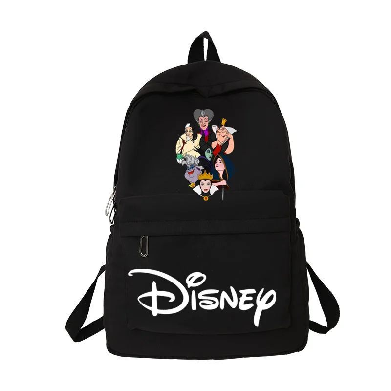 Disney Villain Women\'s Backpack Solid Color Large Capacity Schoolbag Backpacks Simple Casual Traveling Female\'s Backpacks 2024