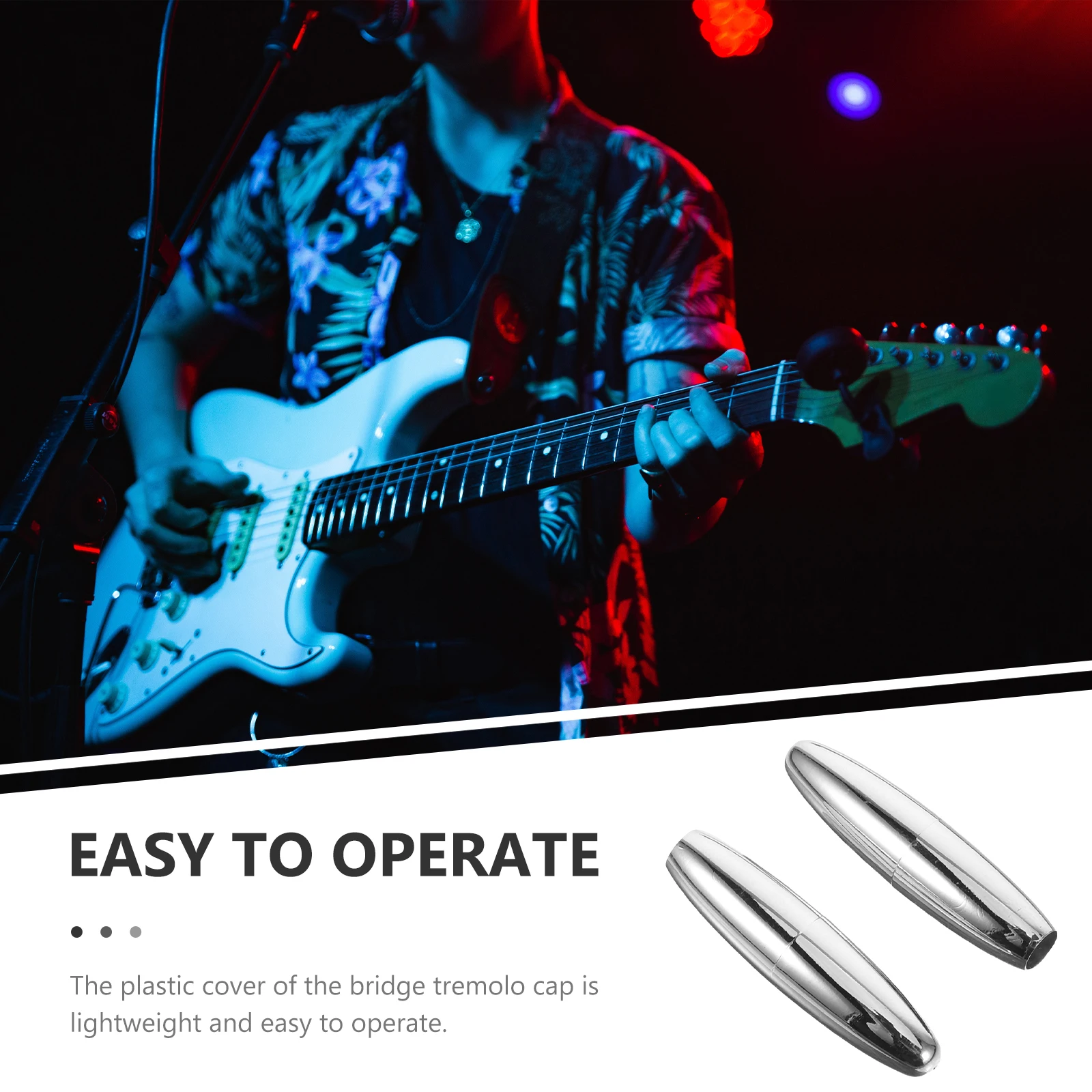 

2Pcs Whammy Bar Cover Tremolo Arm Cap Lightweight Plastic Replacement for Electric Guitar Single Tremolo System
