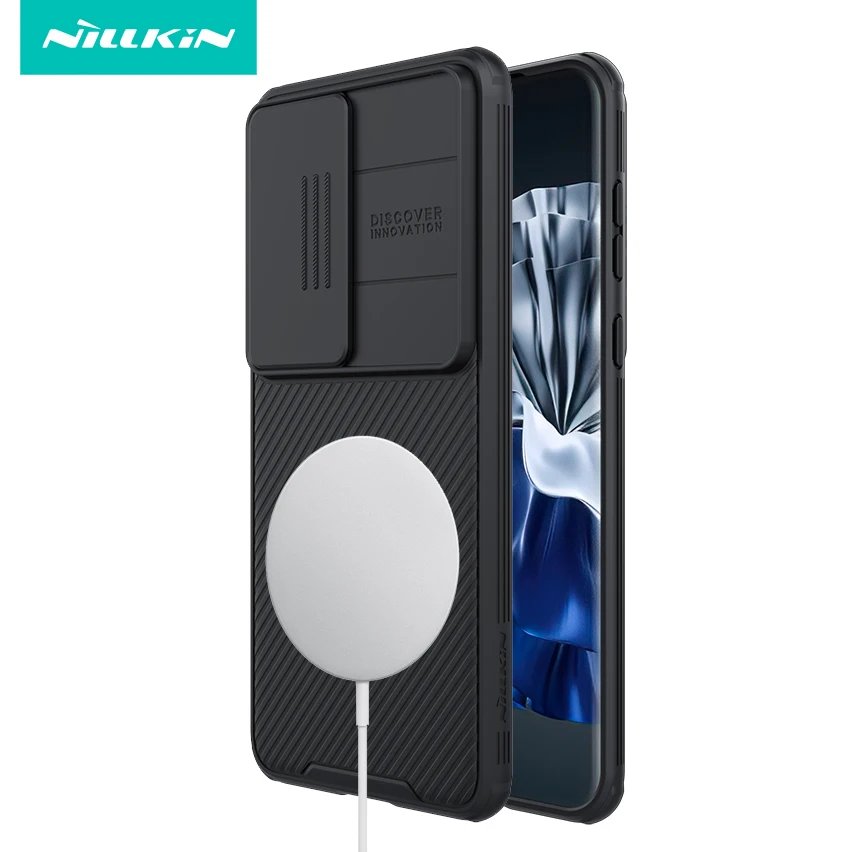 

Магнитный чехол NILLKIN CamShield Pro для Huawei P60 Pro Magsafe, чехол с беспроводной зарядкой для Huawei P60, с защитой объектива