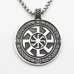 Retro Nordic Style Slavic Old Man Faith Pendant Necklace for Men High Quality Metal Amulet Jewelry