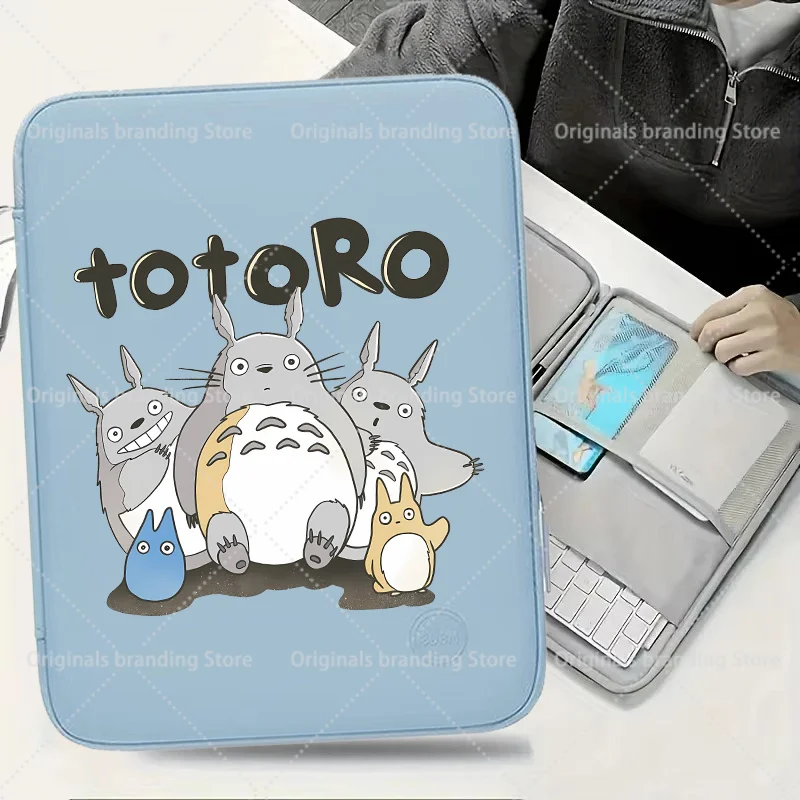 My Neighbor Totoro PU Leather Laptop Sleeve Bag cartoon 11/13Inch Laptop Bags Water Resistant Notebook Protective Case gift