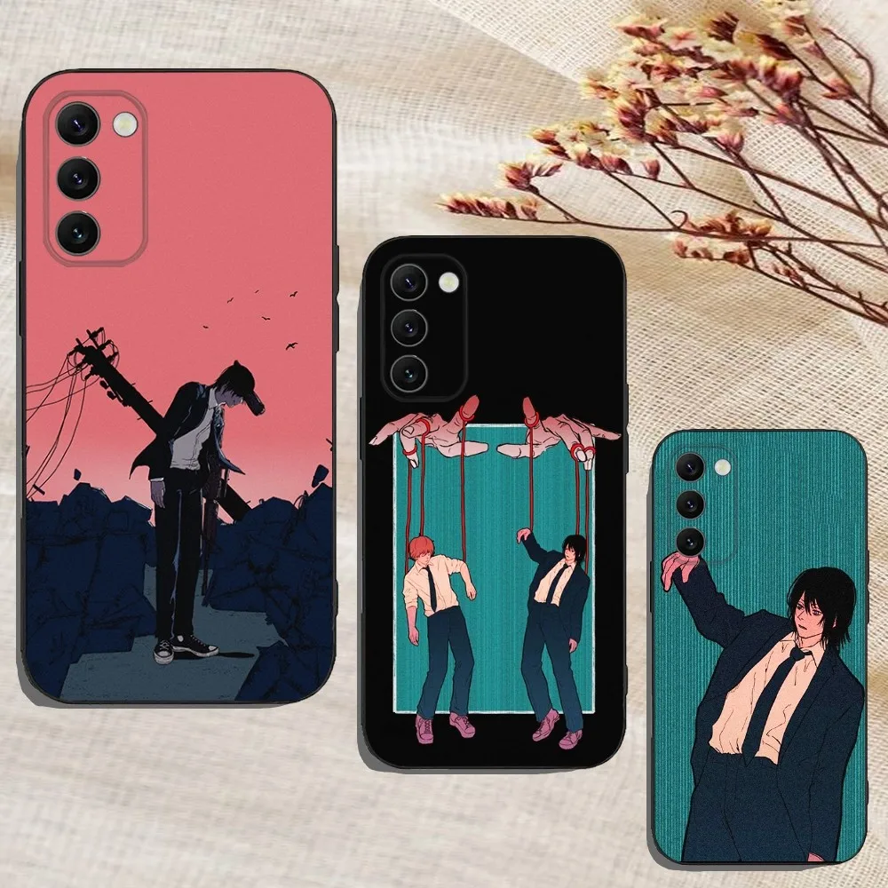 

Aki Gun Devil Anime Phone Case For Samsung Galaxy A13,A21s,A22,A31,A32,A52,A53,A71,A80,A91 Soft Black Cover