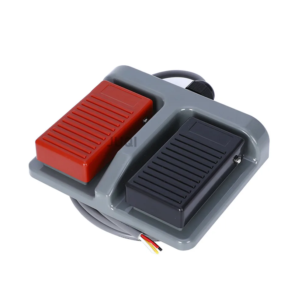 1PCS Momentary plastic double pedal switch MDFS-65 foot pedal control switch with wire 3A/220VAC