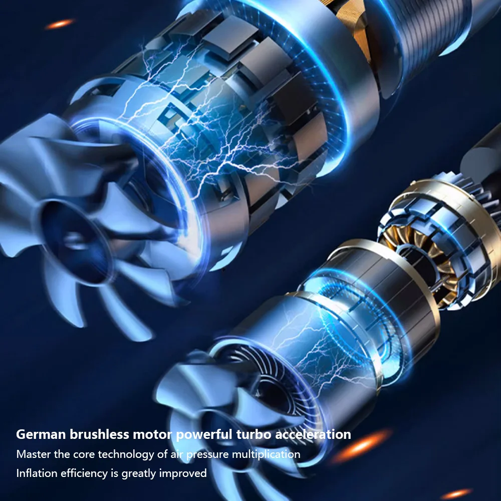 ミニポータブルワイヤレスハンドヘルドカーエアポンプ、高速膨張、車/自転車/オートバイに適しています