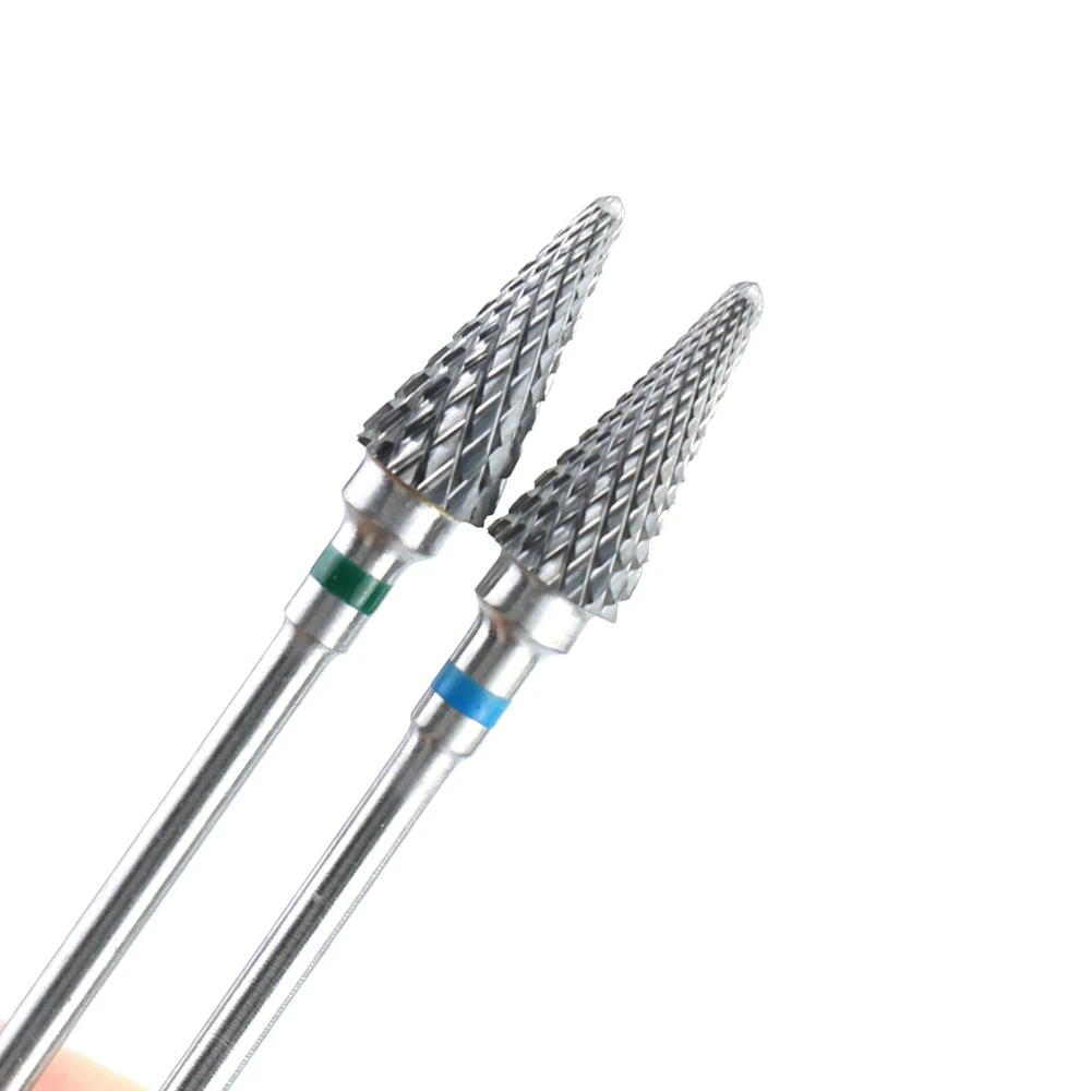 Cone Carbide Tungsten Nail Drill Burr Bits Milling Cutter For Manicure Machine Electric Drill Bit Machine For Nail Tools