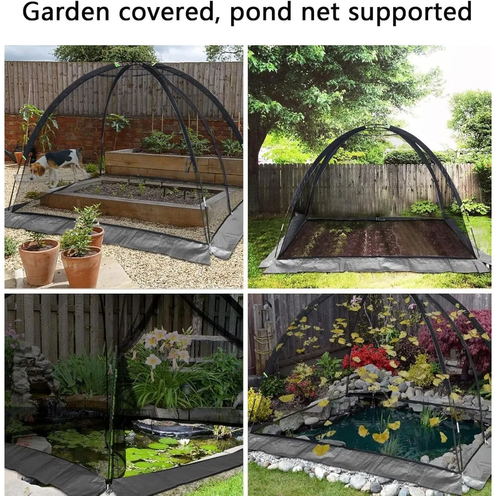 مجموعة عمود خيمة تلسكوبي 52 قدم، 36 عبوة، قطر 6.5 مم، أطواق الدفيئة وأقطاب بديلة #6