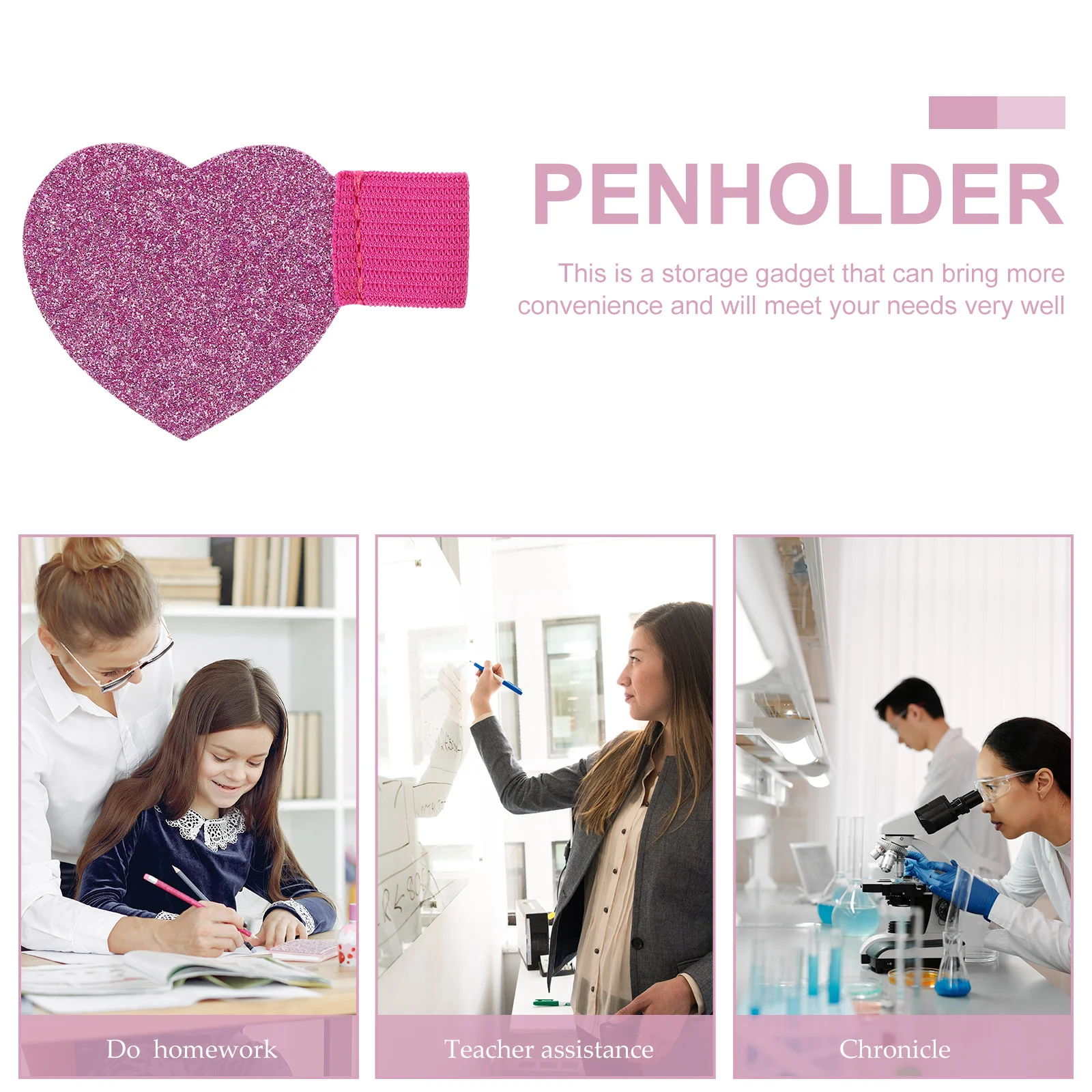 

Pen Holders Small Heart Loop Hospital Professional Pencil Office Accessory Sturdy Compact