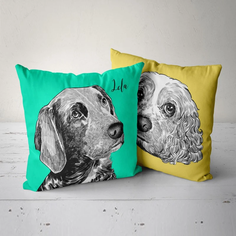 

Персонализированная подушка для домашних животных с фотографией вашего домашнего животного, двухсторонняя печать, наволочка на заказ для любителей домашних животных, уникальный декор, подарок