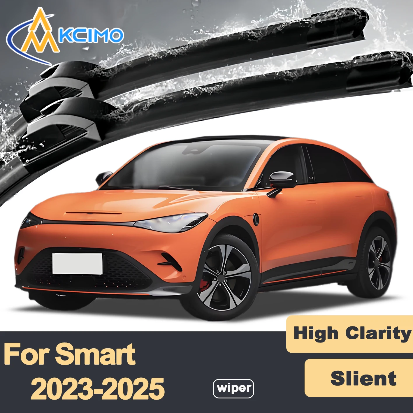 

Premium Rubber Durable Silent Windshield Wiper Blades 2pcs for Smart #3 2023-2025 Front Wiper Blades Set