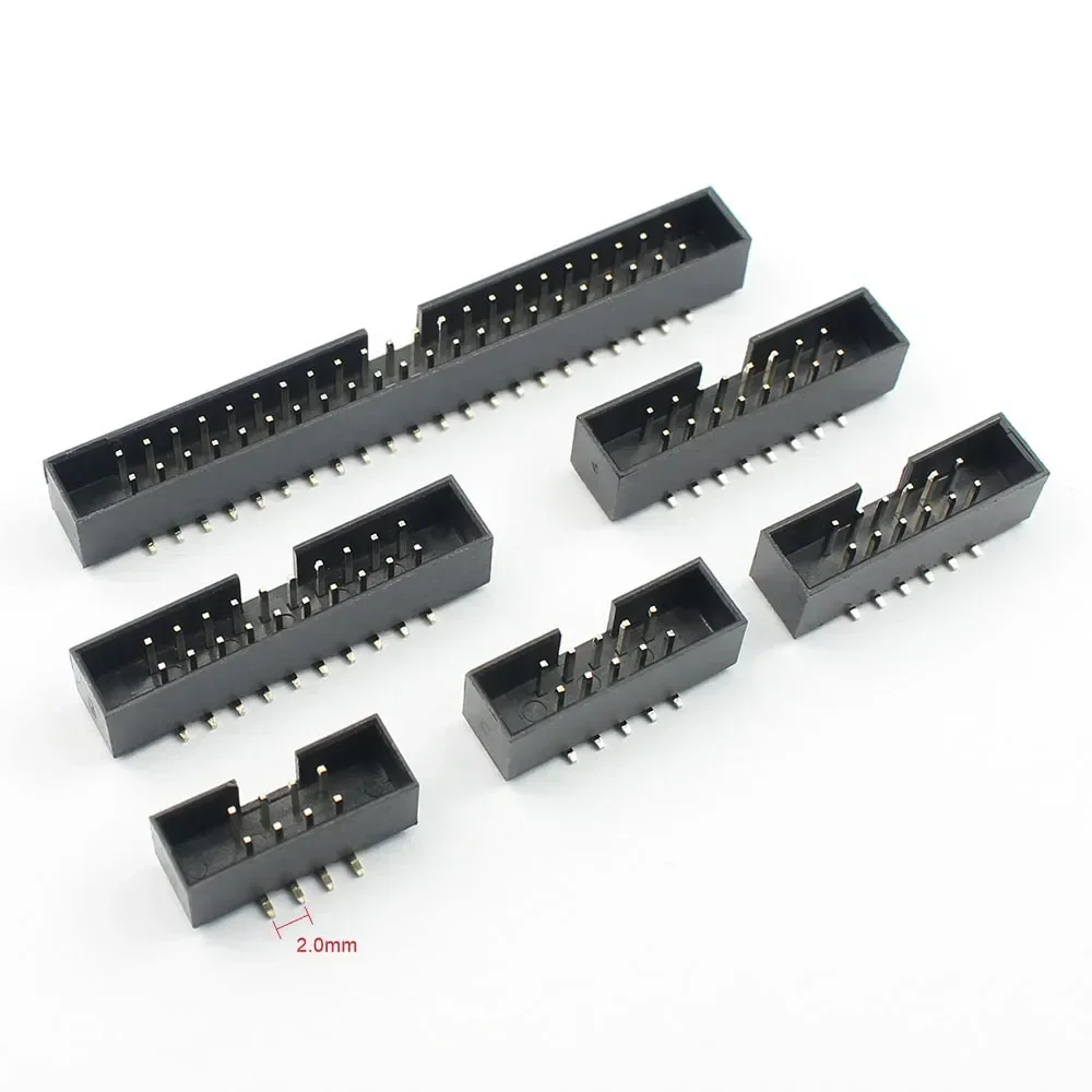 50pcs 2mm 2.0mm Pitch SMT SMD DC3 Male Connector 8P 10 12 14 16 20 26 30 34 40 44 Pin Box Header IDC Socket 10P 16P 20P 40P 44P