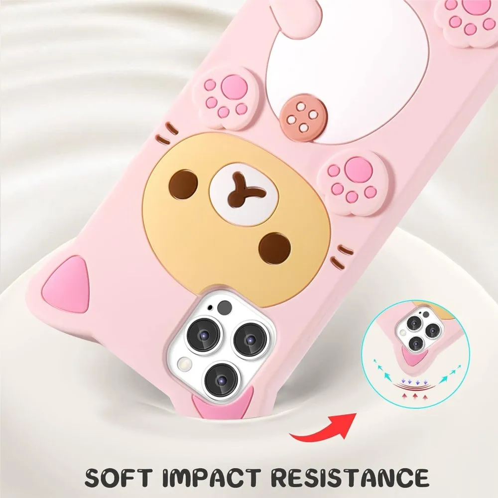 For Samsung Galaxy A15 A14 A53 A54 S20 FE S21 S22 S23 S24 Plus Silicone Rilakkuma Cat Bear Soft Cover Case