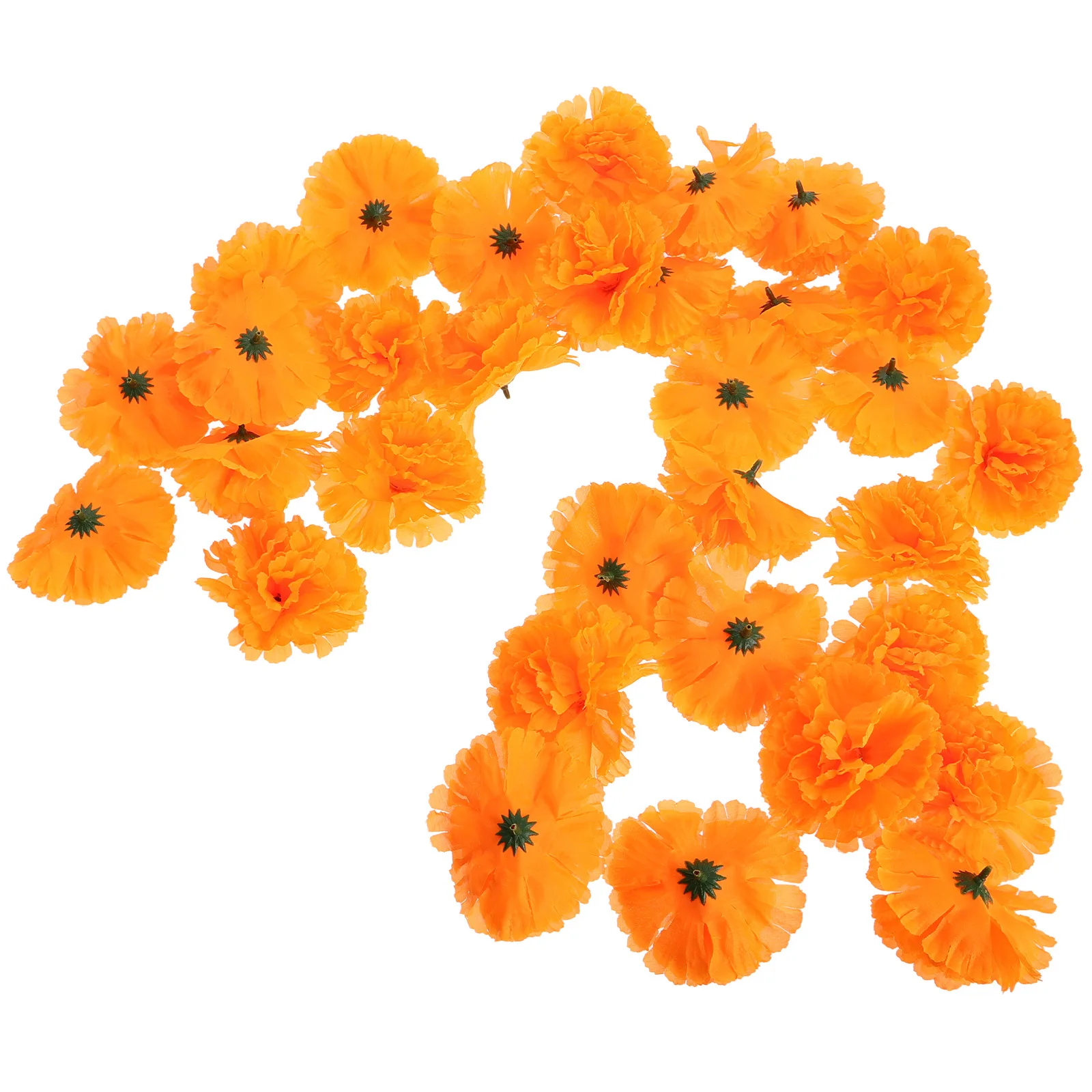 

50Pcs Marigold Artificial Flower Heads DIY Floral Arrangement Wedding Diwali Home Decoration Marigold Flowers
