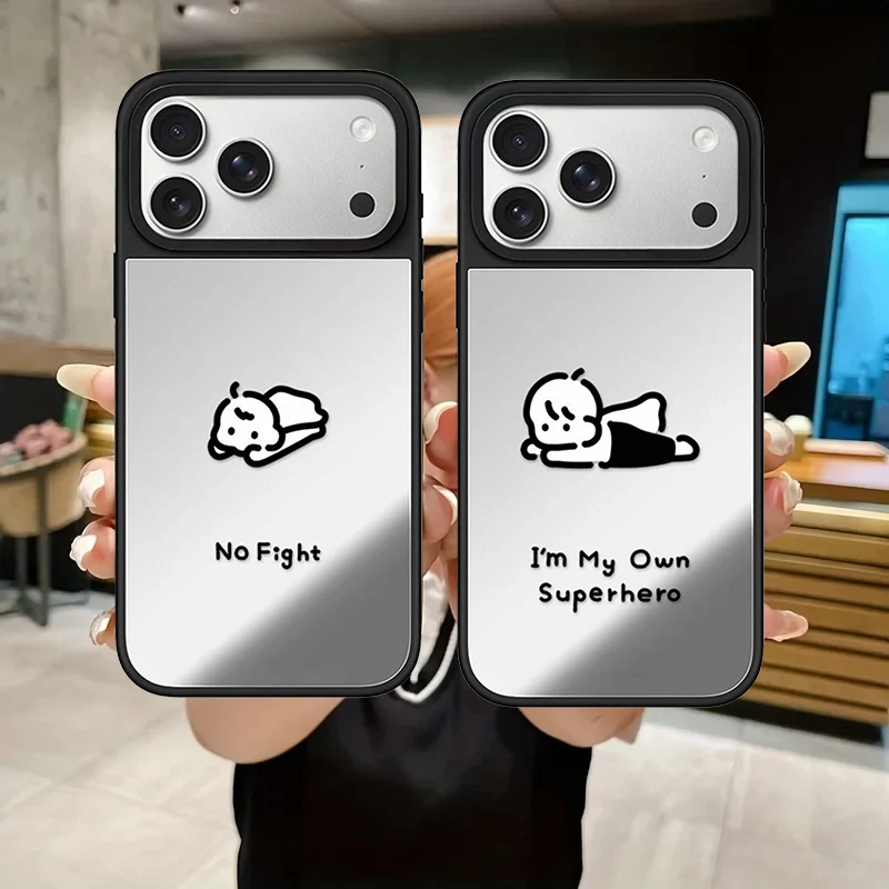 

I'm My Own Superhero Mirror Surface Magnetic Cover for IPhone 13 14 15 16 17 Pro Max Case for IPhone 17 Air