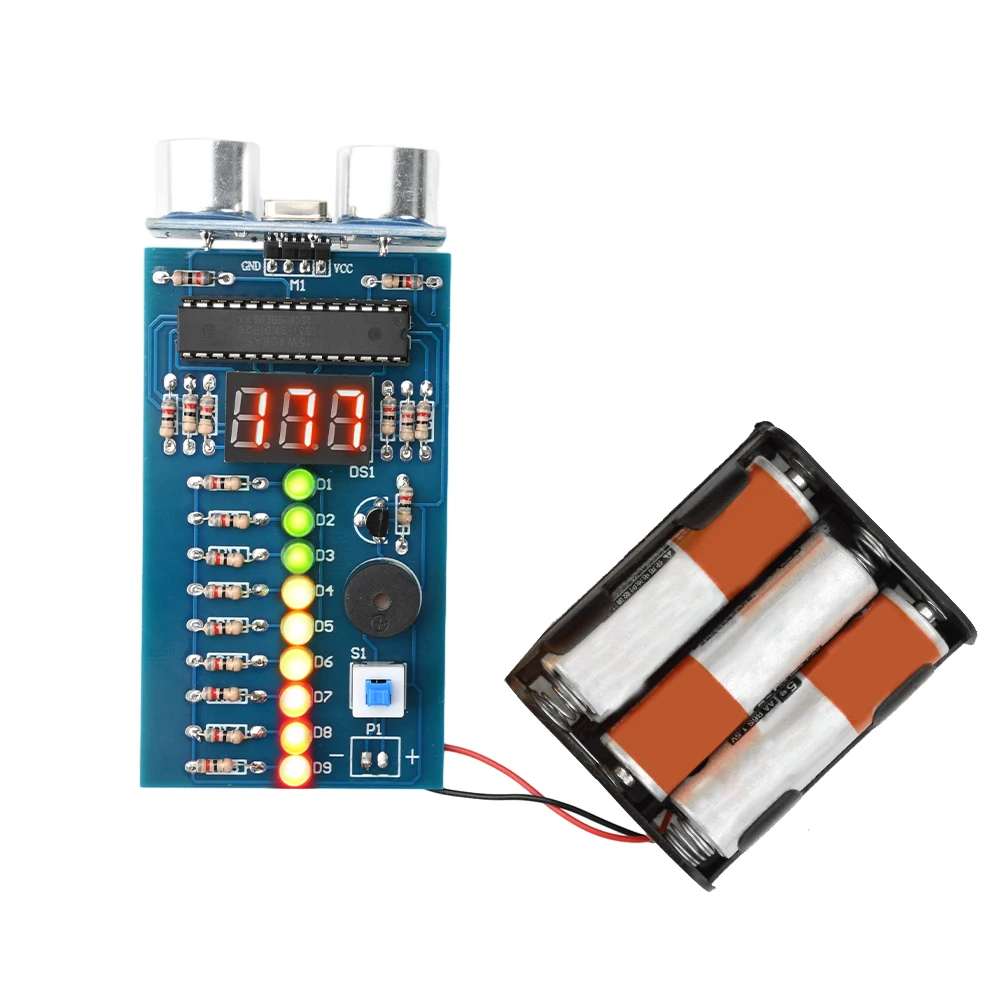 

DIY Ultrasonic Ranging Alarm Kit Alarm Ultrasonic Rangefinder Alarm Module Ultrasonic Distance Measurer Soldering Practice Kit