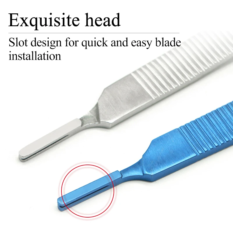 ที่ใส่มีดสแตนเลสเบอร์ 3/เบอร์ 4 พร้อมสเกล ด้ามมีดผ่าตัด เครื่องมือติดฟิล์มโทรศัพท์มือถือ ด้ามมีด