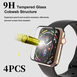 4 Stück Keramik folie für Apple Watch Ultra 8 7 49mm 45mm 41mm Displays chutz folie für Apple Watch 6 5 4 se 44mm 40mm 9hd weiches Glas