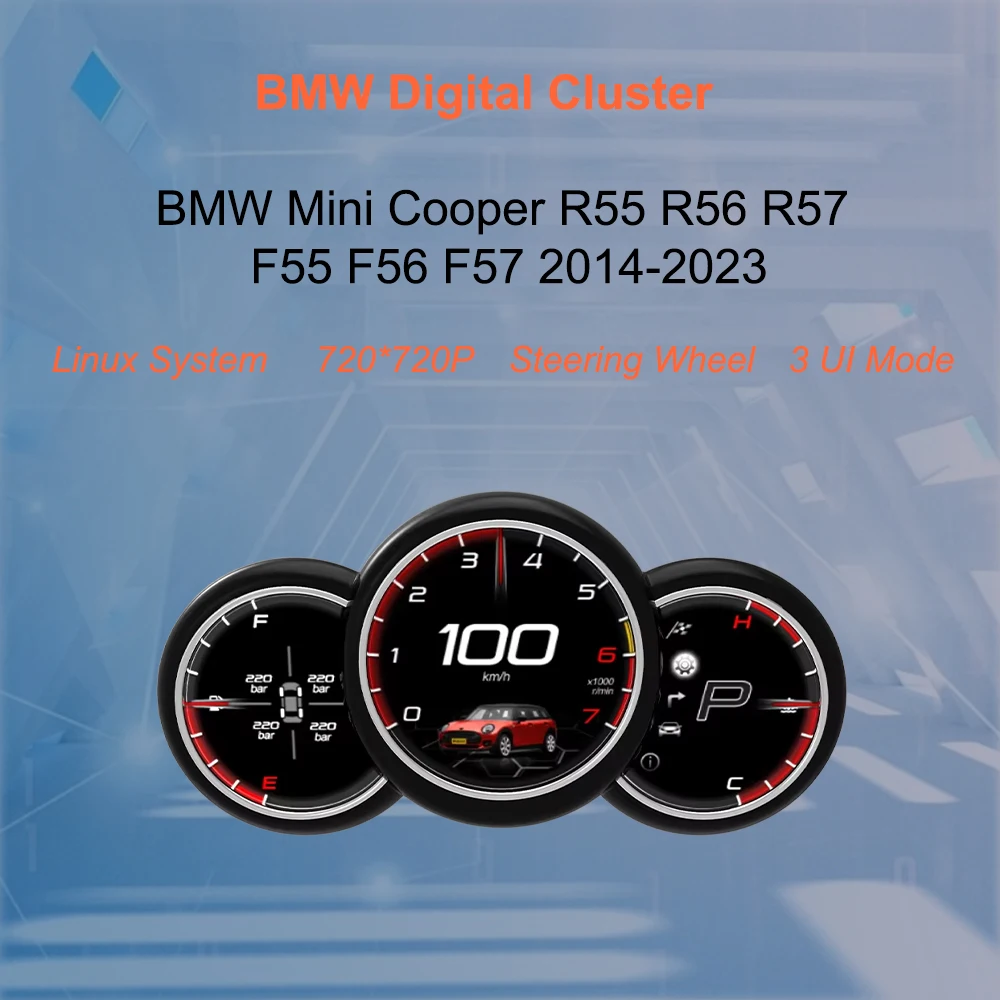 Bonroad Digitales Kombiinstrument für BMW MINI Cooper 2014-2023 R56 R55 R57 F55 F56 F57 Tachometer LCD-Armaturenbrett – Detail 1