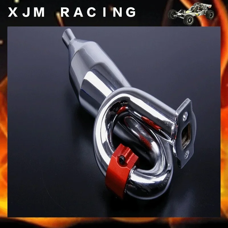 Braçadeira de metal cnc para carro rc 1/5, tubo de escape para peças de caminhão hpi baja 5b 5t 5sc rovan kingmotor rofun