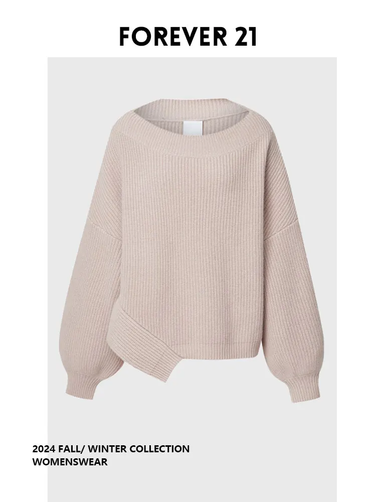 

Женский трикотажный свитер Forever 2, длинный, свободный, комфортный, осенне-зимний, новый дизайн, повседневный, модный, качественный топ