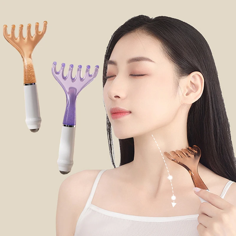 مشط عناية برأس راتينج ، مشط تدليك ميريديان ، ستة مخلب ، Gua Sha ، مدلك كشط ، أداة عناية بالوجه