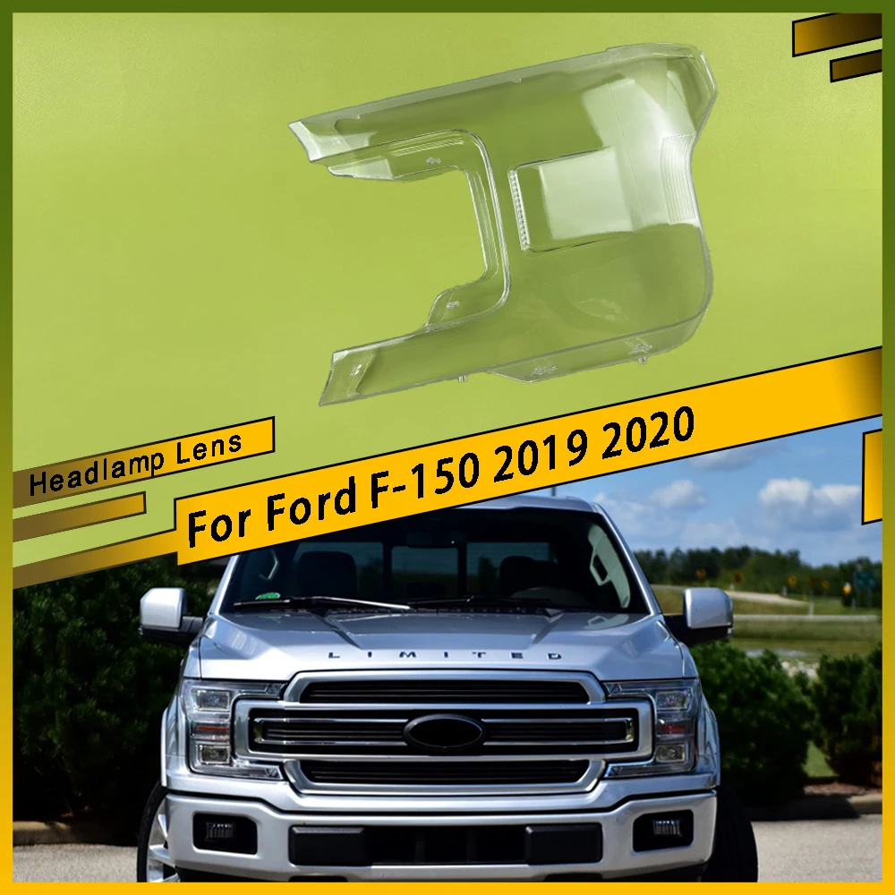 

For Ford F-150 2019 2020 Car Front Headlight Shell Transparent Lampshdade Plexiglass Headlamp Cover Replace Original Shade Lens