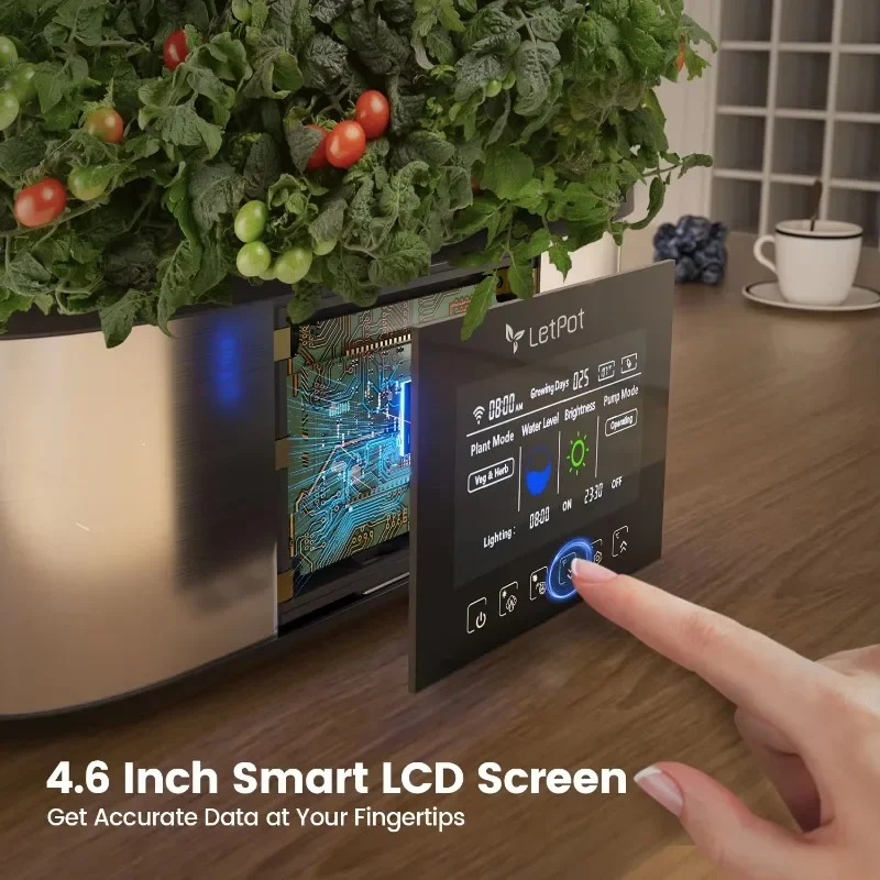 Sistema de cultivo hidropónico automático, 4 en 1, con Control por aplicación