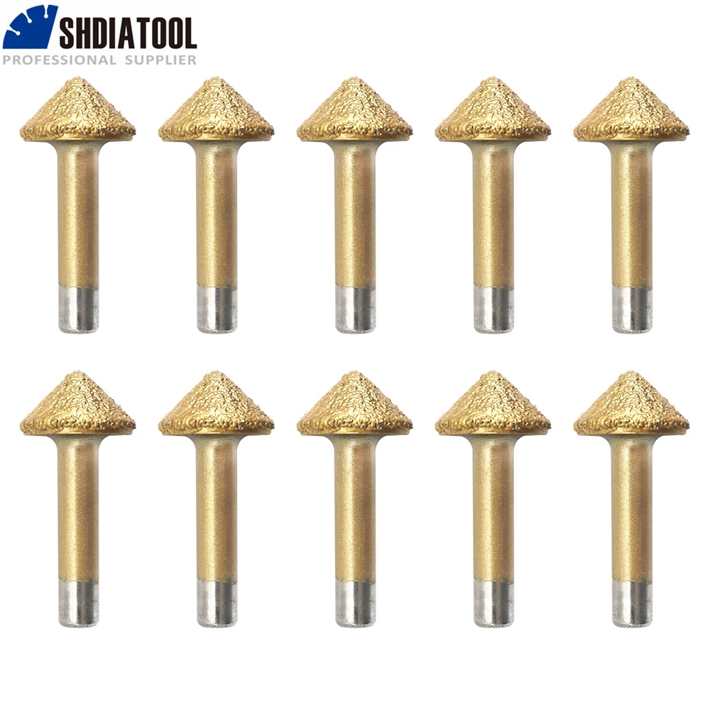 

SHDIATOOL Engraving Router Bit Milling Cutter Mushroom Relief Sculpture Engraver CNC Grinding Granite Marble Blade Carving Knife