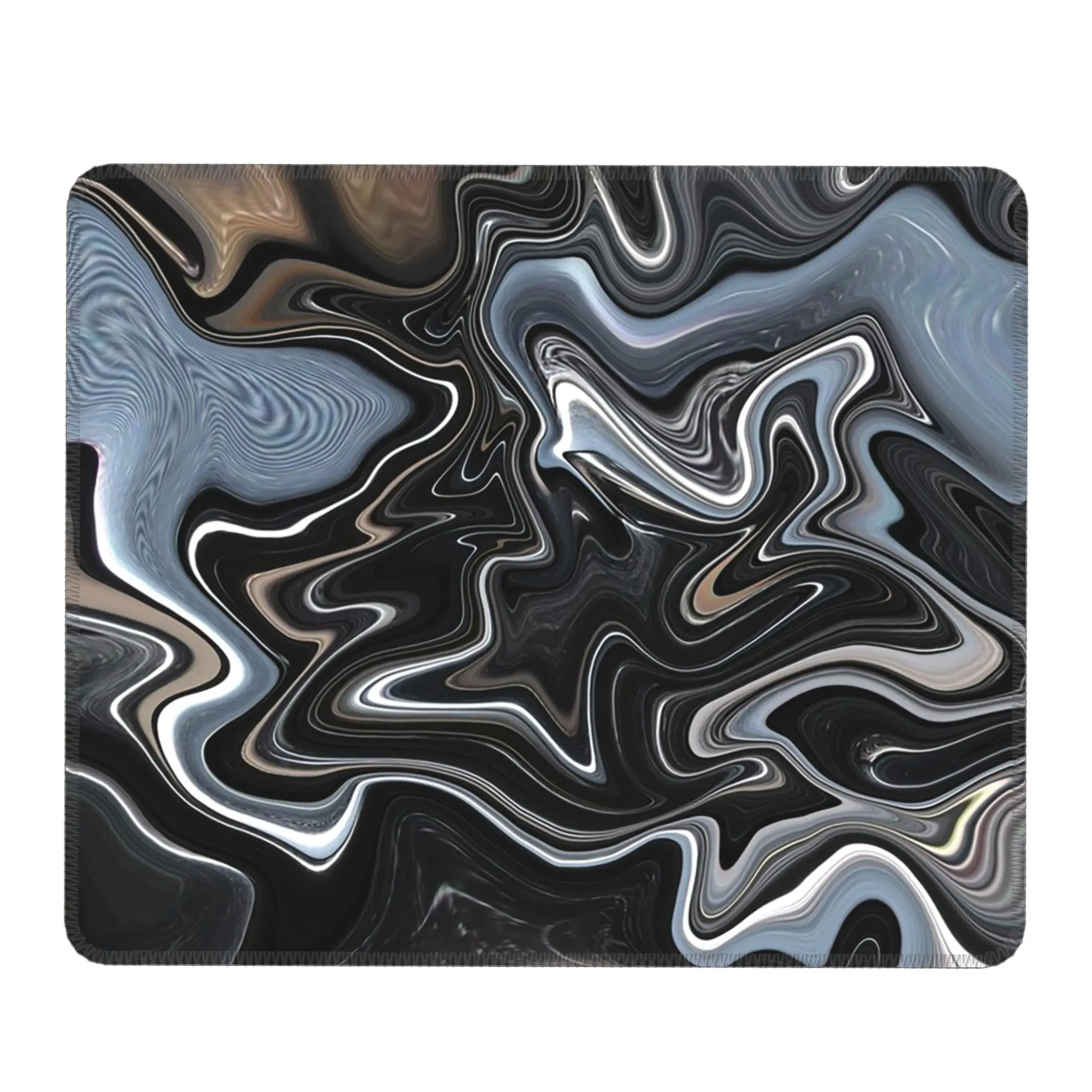 Abstract Black Grey And White Liquid Swirl Mouse Pad Computer Keyboard Mouse Mat Gaming PC Laptop Desk Mat Office Table Mats