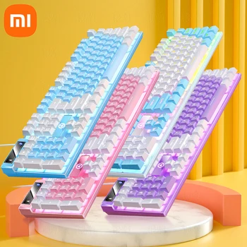 Xiaomi mekanik klavye ofis klavye RGB aydınlatma Mac Win bilgisayar çevre birimleri için uygun ergonomik tasarım