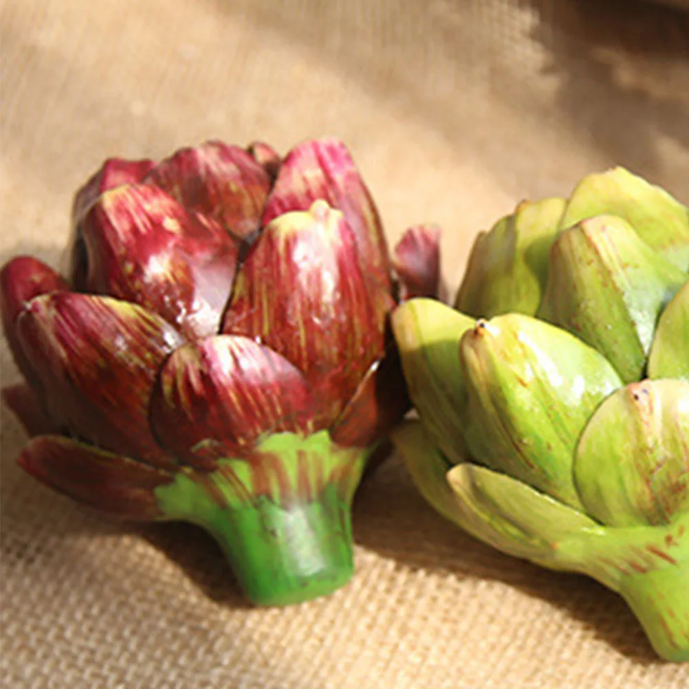 Vegetal falso, alcachofa Artificial, accesorio para fotografía, decoración de flores de seda para boda, restaurante, tienda, exhibición, vegetales falsos