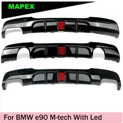Rear Bumper Spoiler Lip with Led for Bmw 3 Series E90 318i 320i 328i 330i 335i 340i Diffuser with Brake Light 2005-2012
