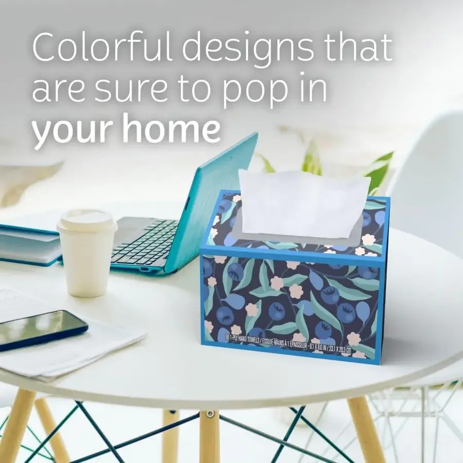 Disposable Paper Hand Towels, 6 Boxes, 60 Tissues per Box (360 Total Tissues), Packaging May Vary