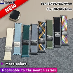 Weave Strap for HK10 Ultra3 Smart Watch HK9 Pro Max Ultra2 40mm 44mm 45mm 42mm 38mm 49mm HK8 H12 Ultra DT8 Plus S9 SE Woven Band