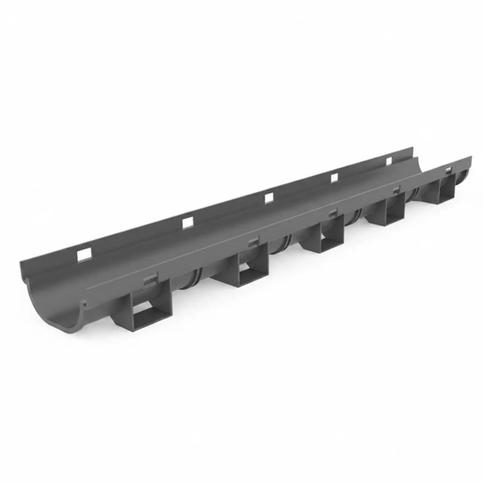 Linear Drainage Channel with Grate for Rooftop Patio Yard Water Collection and Flow