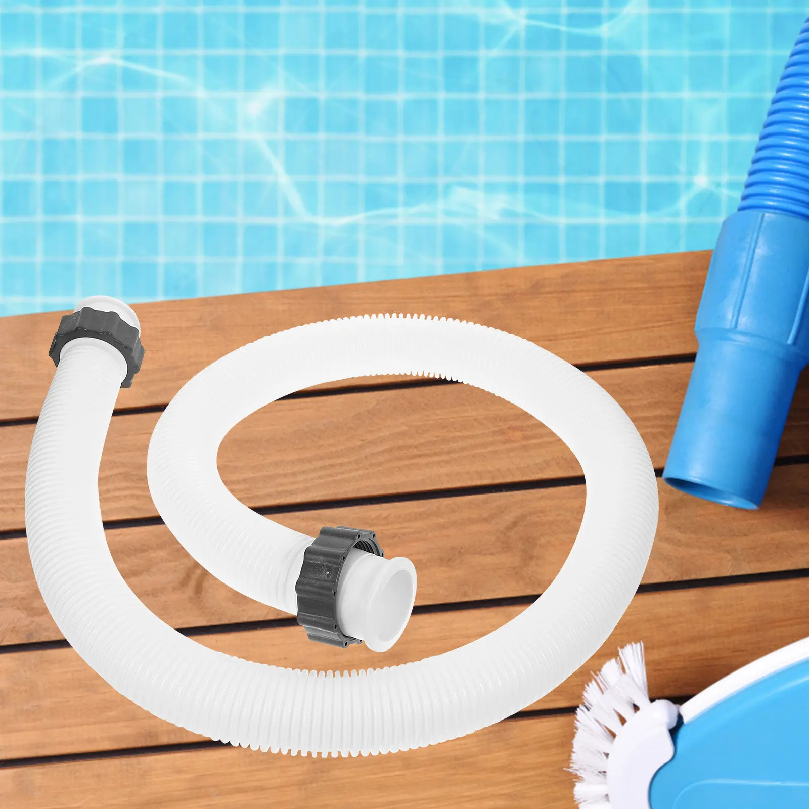 

Swimming Pool Replacement Hose Wear Resistant Pool Pump Hose Accessory Leak Proof Compatible with Intex Filter Pump