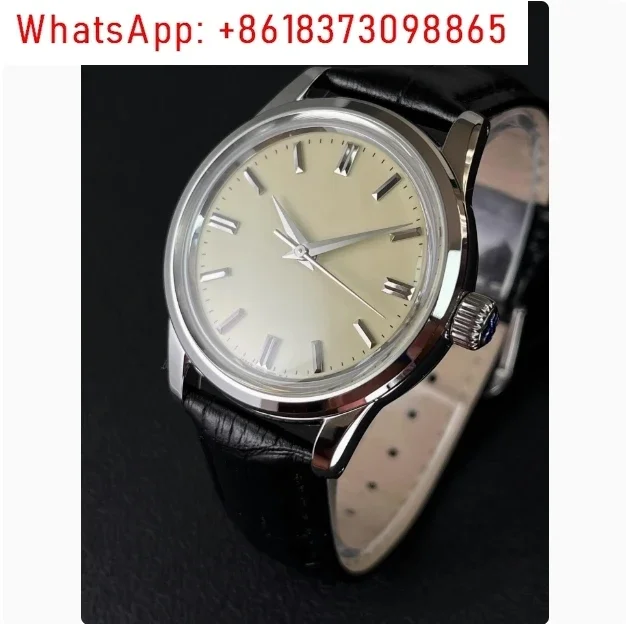 Men's Manual Small Dial Mechanical Toffee Needle Puzzle Bubble Stainless Steel Leather Business Exquisite Craftsmanship