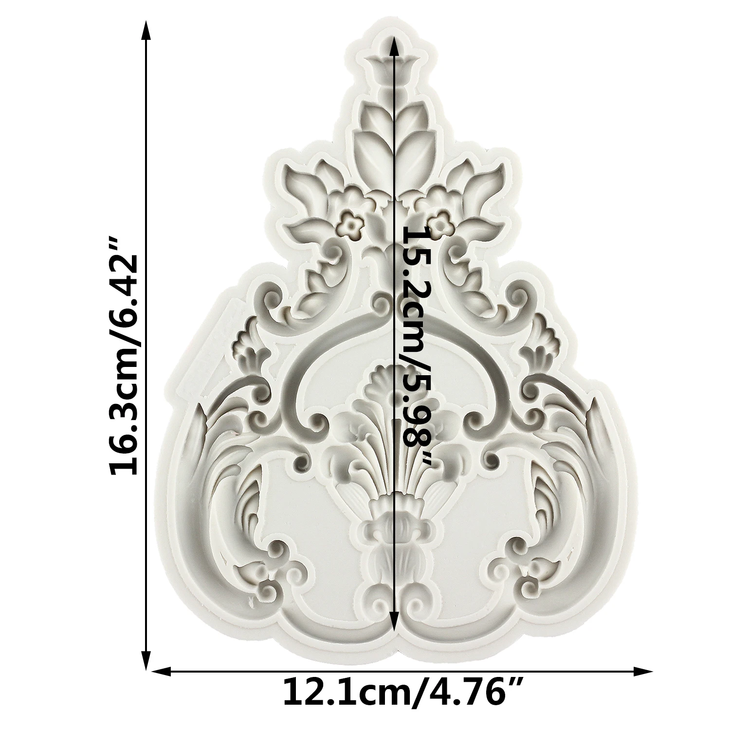 Baroque Style Molds Scroll Relief Lace Fondant Cake Decorating Tools Cupcake Topper Candy Craft Gum Paste Polymer Clay