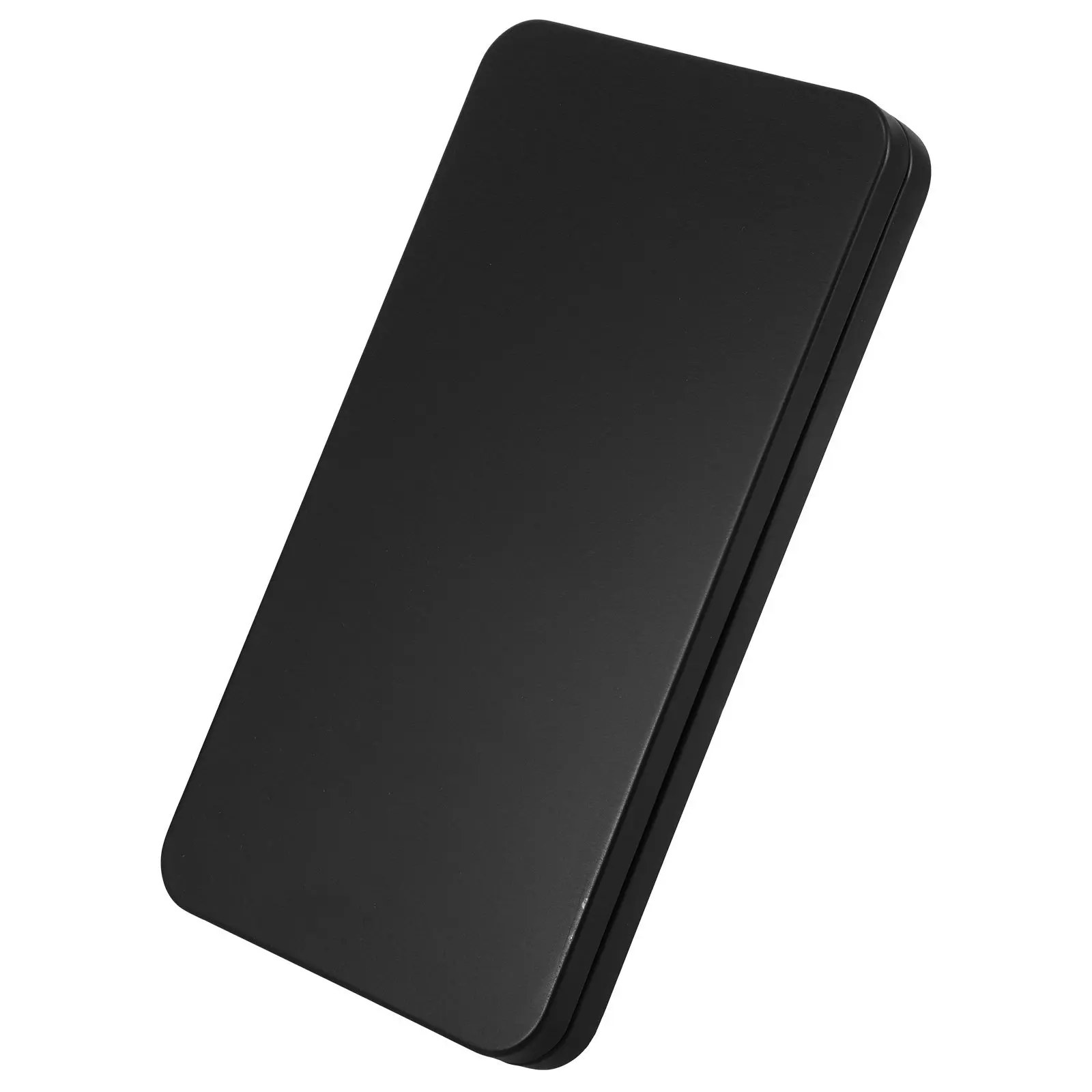 

Stylish Black Metal Cash Holder Multi Compartment Money Box for Bill Storage Organizer Portable Small Item Tin Container