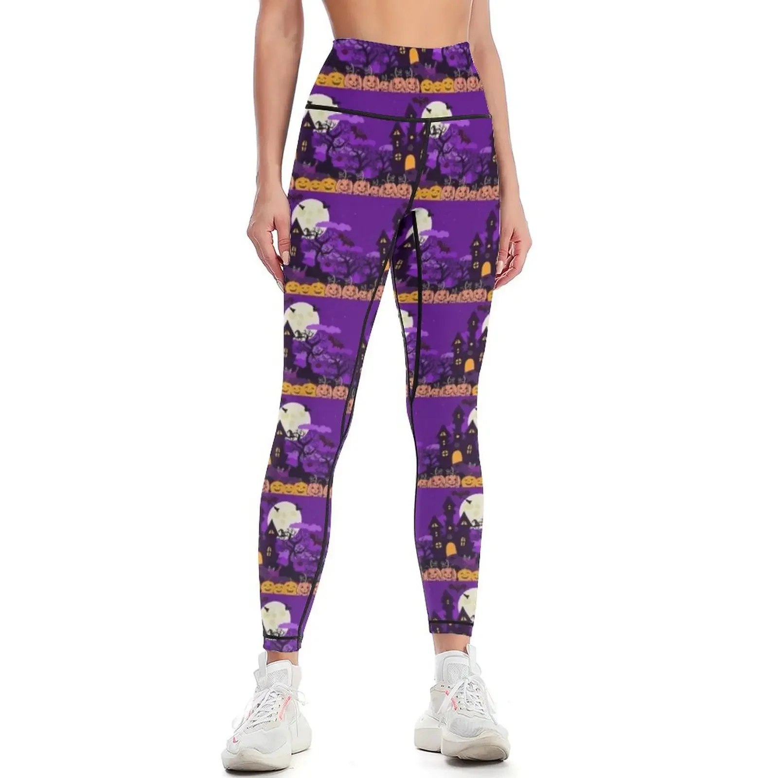 

halloween haunted house Leggings Sports pants woman for physical gym wear Womens Leggings