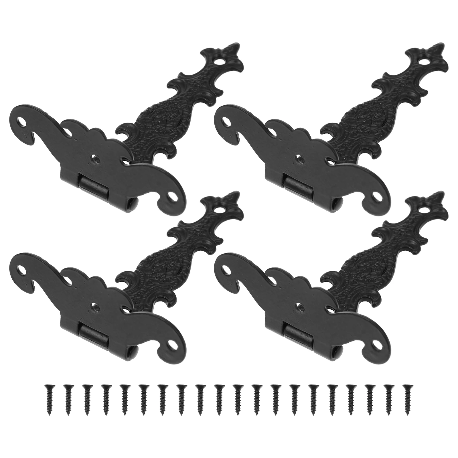 

4Pcs High Quality Wooden Box Hinges Retro Style Strong Durability Easy to Install Hinge Retro European Style Hinge